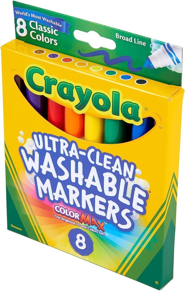Caja 8 Marcadores Lavables Ultra-Clean Crayola - Imagen 3
