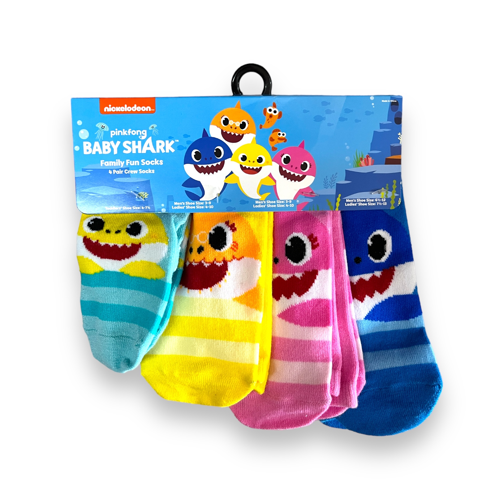 Pack 4 Calcetines Familia Baby Shark