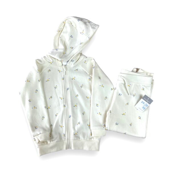 Conjunto Floral Niña Polerón y Jogger
