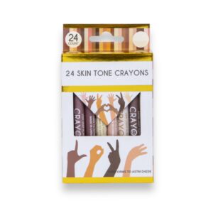 Caja 24 crayones tonos de piel