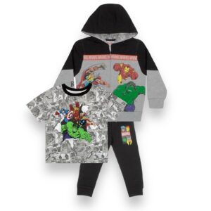 Conjunto Niños Polerón, polera y jogger Superhéroes Marvel