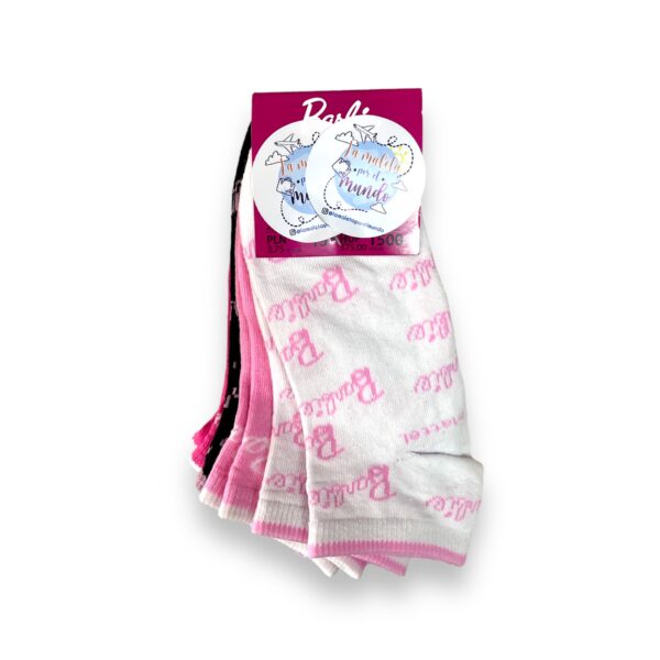Pack 3 Calcetines Cortos Niña Barbie