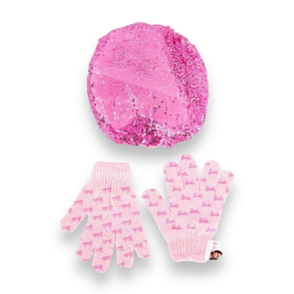 Set Guantes Exfoliantes y Gorro de Ducha Barbie - Imagen 2