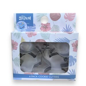 Set 4 cortadores galletas metálicos Stitch