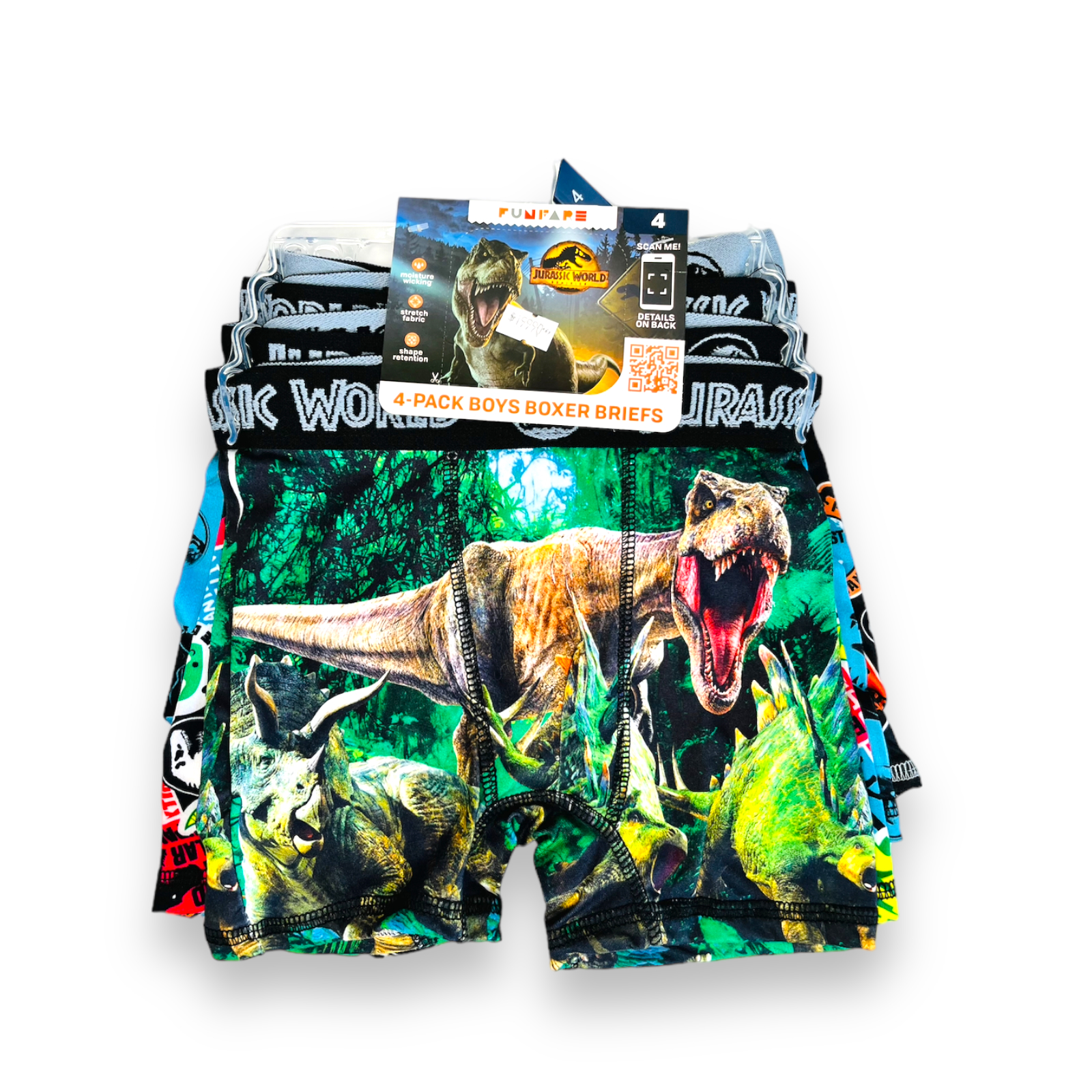 Pack 4 Boxers Niños Jurassic World