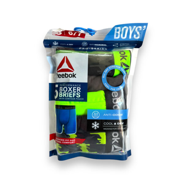 Pack 5 Boxers Niños Reebok - Imagen 4
