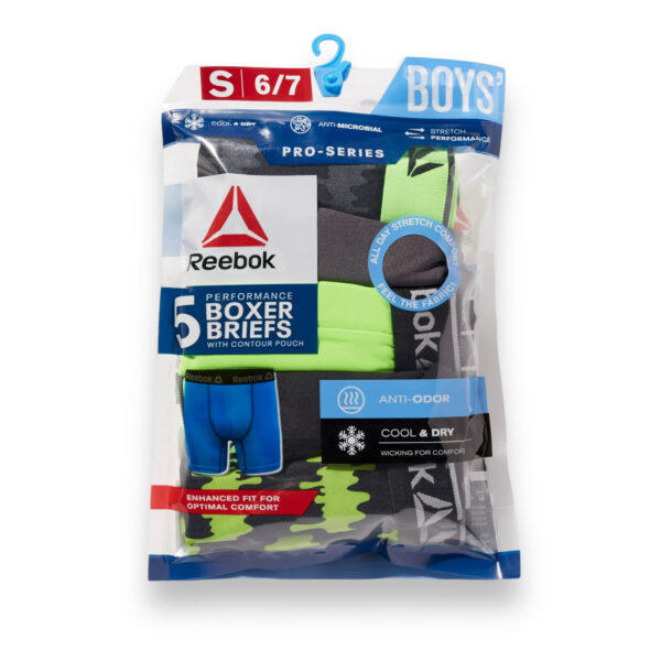 Pack 5 Boxers Niños Reebok