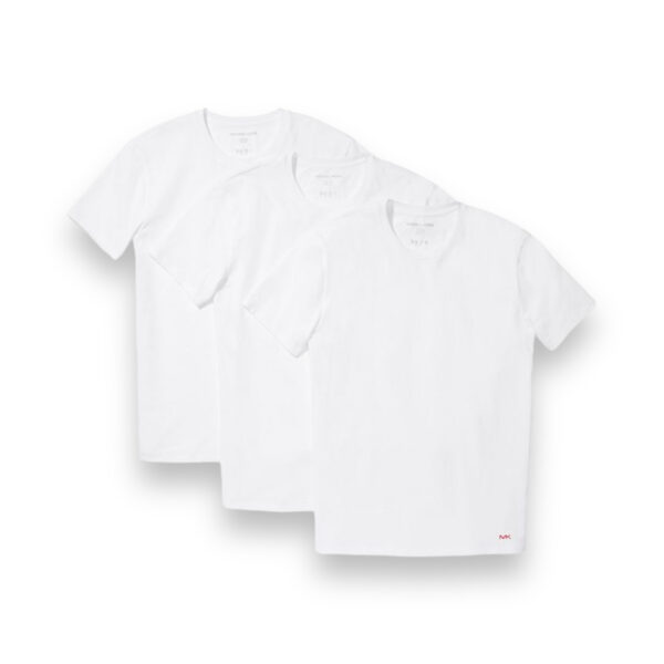 Pack 3 Poleras Blancas Hombre Michael Kors - Imagen 2