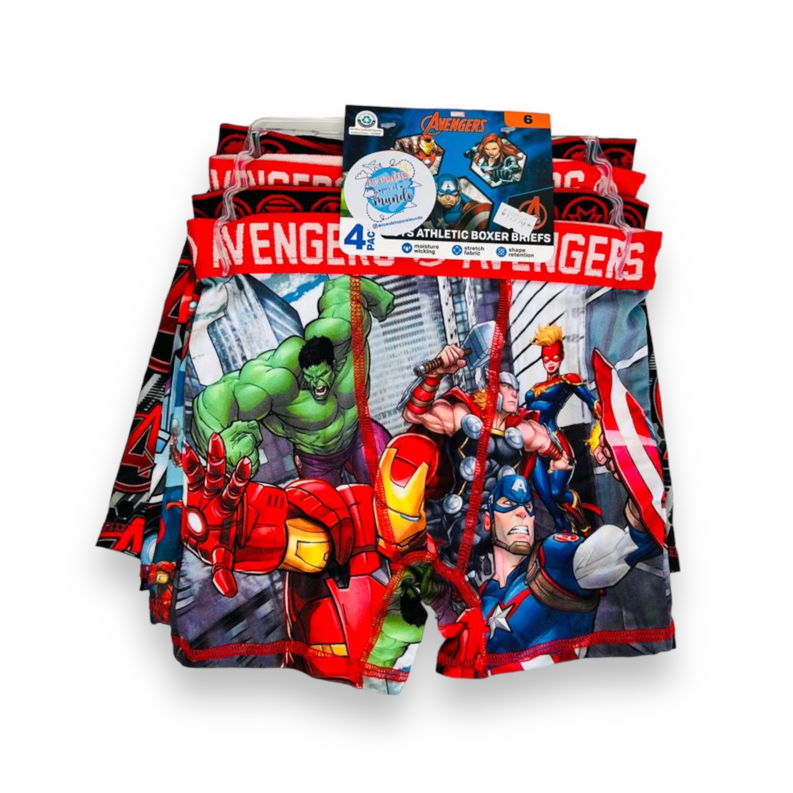 Pack 4 Boxers Avengers Marvel