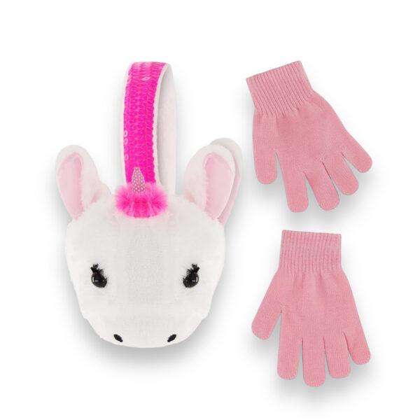 Set Orejeras Unicornio y Guantes - Imagen 2