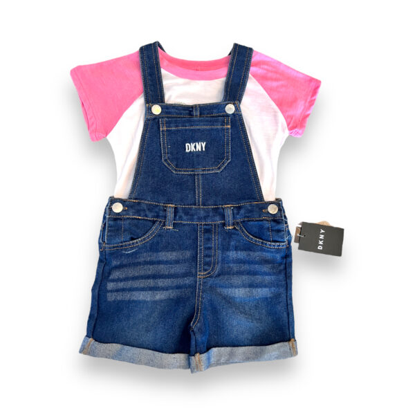 Conjunto Niña Jardinera y Polera DKNY