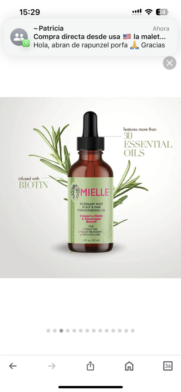 Aceite Fortalecedor Cabello Mielle - Imagen 3