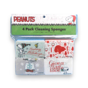 Set 4 Esponjas Loza Snoopy Navidad