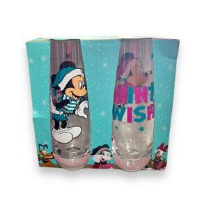 Set 2 Copas Espumante Mickey y Minnie Navidad