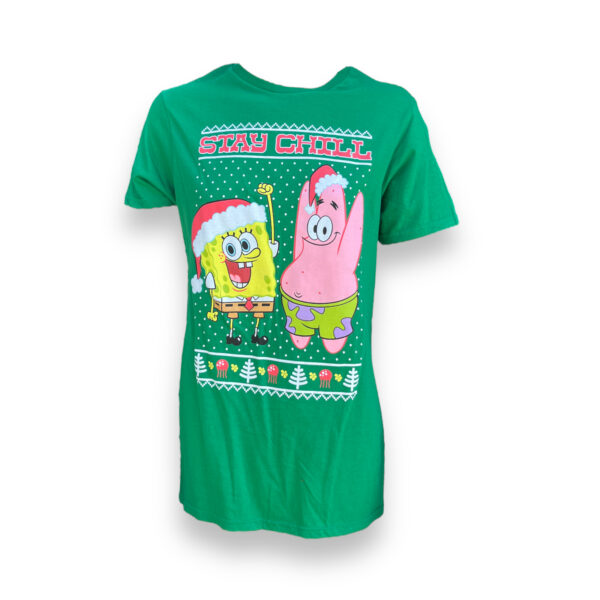 Polera Mujer Bob Esponja Navidad