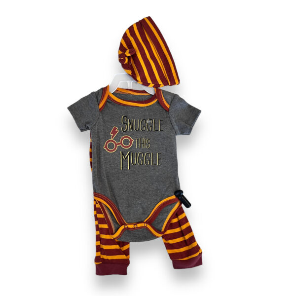 Conjunto Bebé Body Pantalón y Gorro Harry Potter - Imagen 2