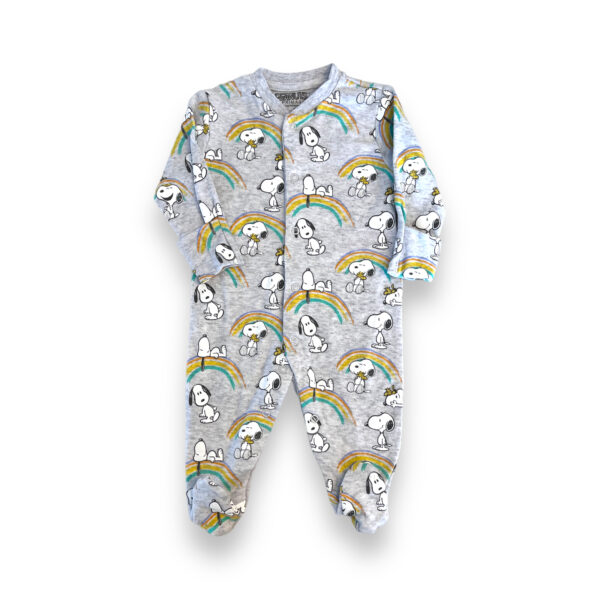 Conjunto Bebé Enterito Body Gorro y Babero Snoopy - Imagen 2