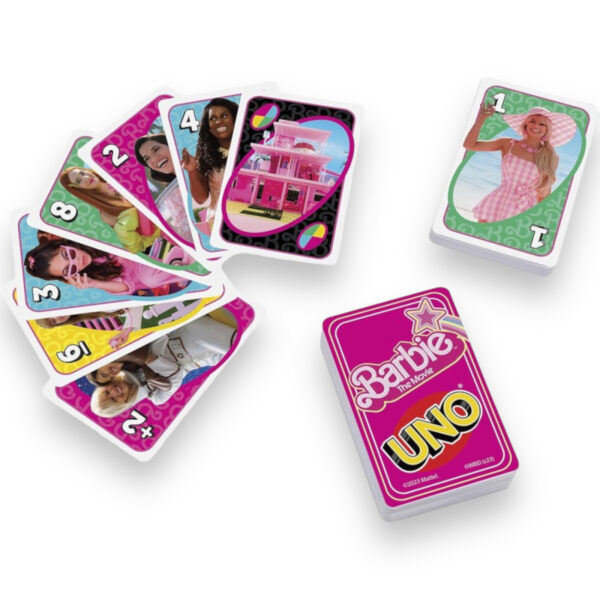 Juego de cartas UNO Barbie La Película - Imagen 3