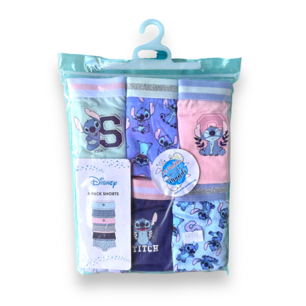 Pack 6 Calzones Niñas Stitch