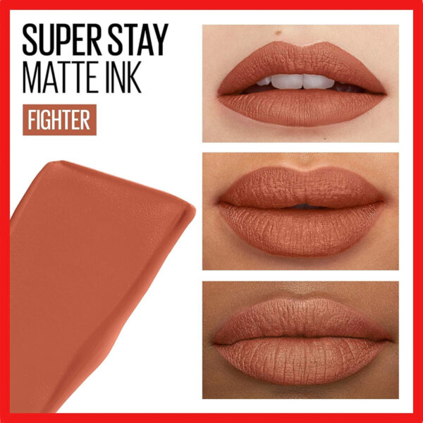 Labial Larga Duración Superstay Matte Ink Maybelline Fighter - Imagen 2