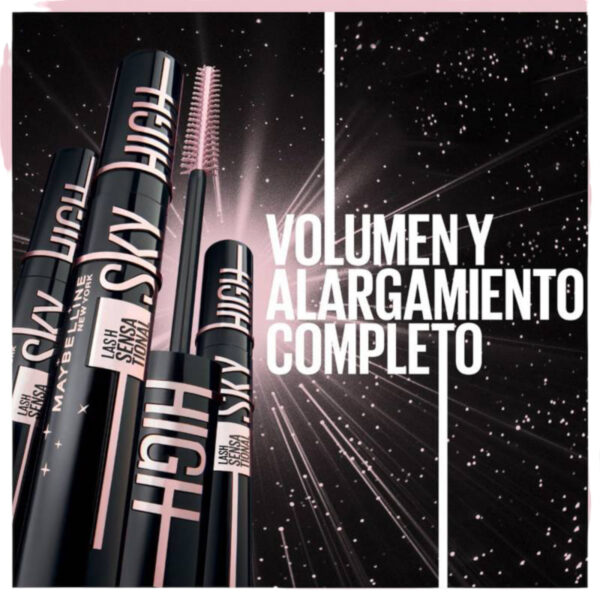 MÁSCARA DE PESTAÑAS MAYBELLINE SKY HIGH COSMIC BLACK - Imagen 3