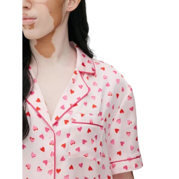 Pijama Mujer Satín Corazones - Imagen 3