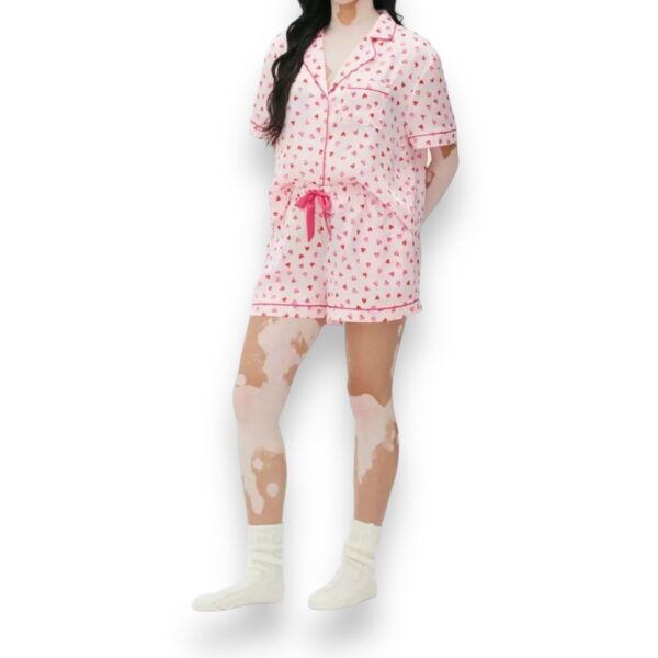 Pijama Mujer Satín Corazones - Imagen 5