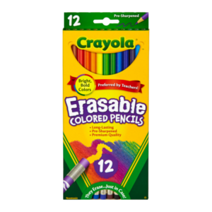 Lápices de colores borrables Crayola - 12 Lápices