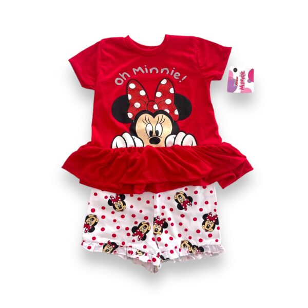 Conjunto Niña Polera y Short Minnie Mouse
