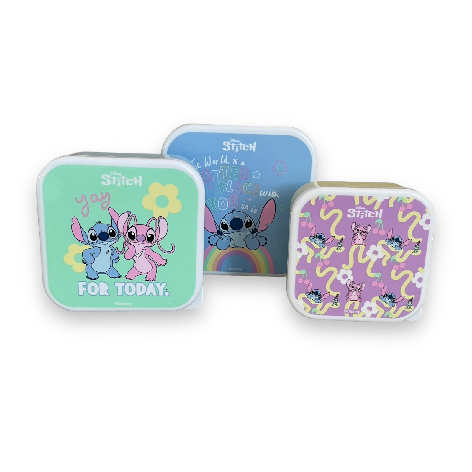 Set 3 Contenedores Angel & Stitch