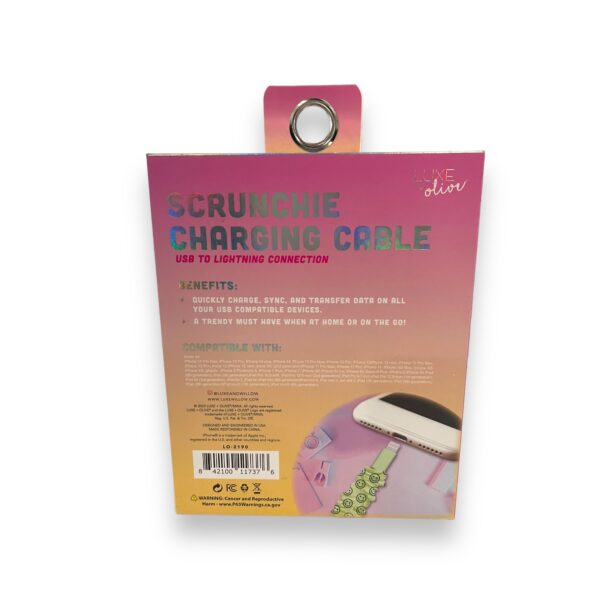 Cable cargador USB con Scrunchie - Imagen 2