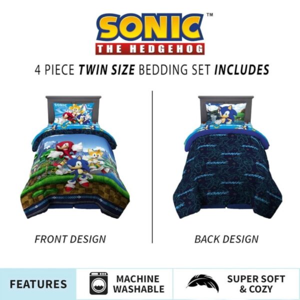 Cubrecama Twin Reversible Sonic - Imagen 6