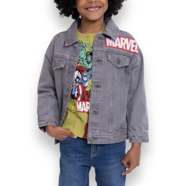 Conjunto Niños Chaqueta Denim y Polera Marvel