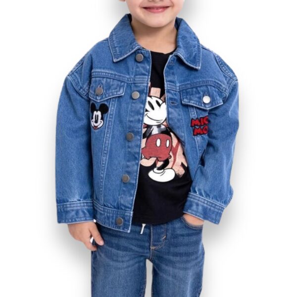 Conjunto Niños Chaqueta Denim y Polera Mickey