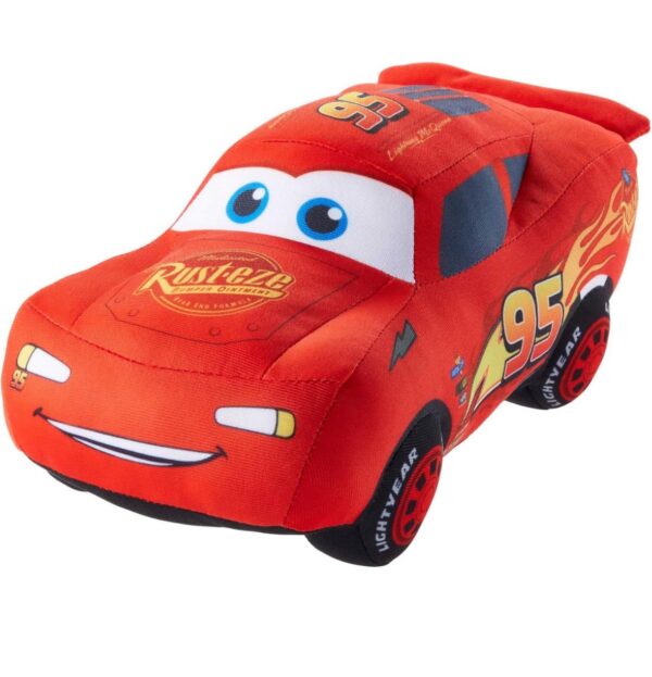 Mattel Disney y Pixar Cars Coche de peluche de 10 pulgadas Lightning McQueen con 10 sonidos