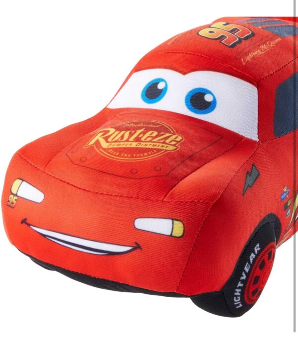Mattel Disney y Pixar Cars Coche de peluche de 10 pulgadas Lightning McQueen con 10 sonidos - Imagen 2