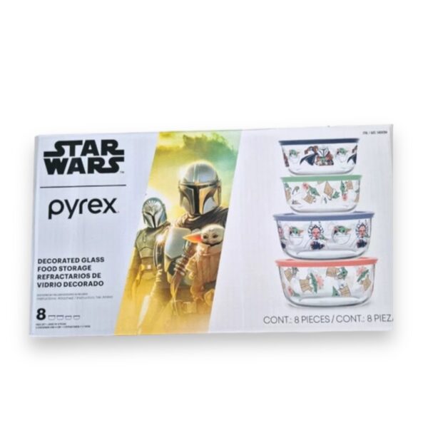 Set 4 Recipientes de Vidrio Pyrex The Mandalorian