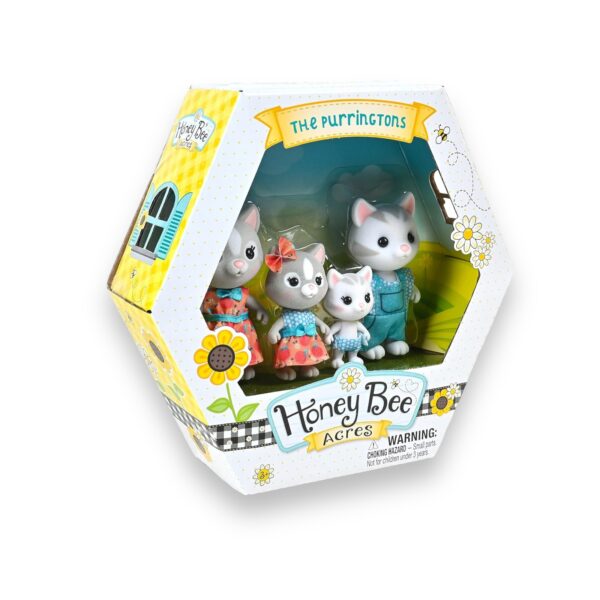 Honey Bee Acres The Purringtons Familia de 4 Gatos - Imagen 4