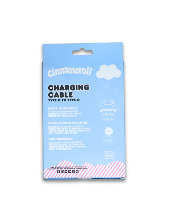 CABLE CARGADOR TIPO C CINNAMOROLL - Imagen 2