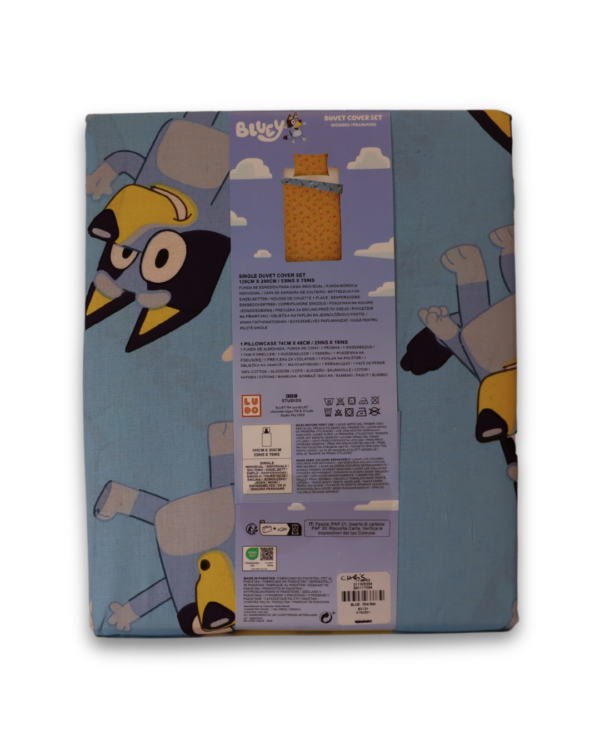 SET FUNDA DE EDREDÓN PARA CAMA INDIVIDUAL BLUEY - Imagen 2